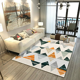 Modern 3D Geometrical Pattern Living Room Bedroom Study Carpet Nonslip Mat