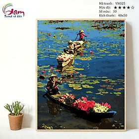 Mua Tranh sơn dầu số hoá tự tô màu Gam VN025 căng sẵn khung