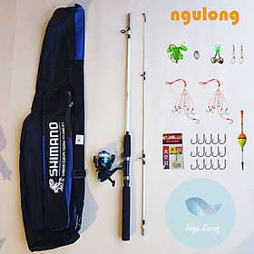Bộ Cần 2 khúc đặc Shimano Có Balo và phụ kiện đi kèm cỡ từ 1,65m đến 2,4m