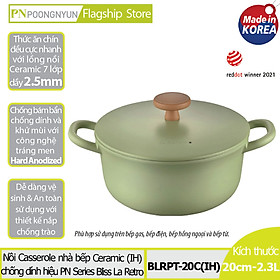 Nồi casserole Ceramic hiệu PN BLRPT-20C(IH) - Hàng chính hãng