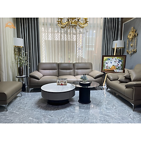 Mua Combo ghế sofa băng da bò Italy Juno sofa màu xám cafe – SBFCT05 2m2 hàng cao cấp chuẩn da bò nhập khẩu Ý