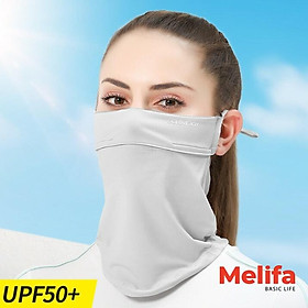 Khẩu trang chống nắng nam nữ nhiều màu trùm cổ vai , chống tia UV UPF50+ chất cotton lụa  mã K0148