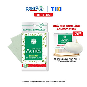 Giấy thấm dầu trà xanh Acnes Oil Remover Paper Green Tea 100 tờ