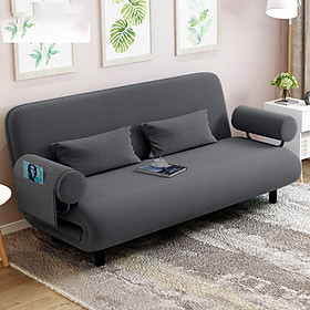 Ghế sofa giường nằm đa năng Kachi MK191 - Màu xám - Tặng kèm 2 gối dựa