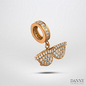 Charm Bạc 925 Danny Jewelry biểu tượng Mắt Kính Đính Đá CZ PK023S Xi Rhodium/Vàng hồng