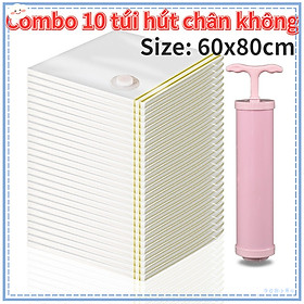 Hình ảnh Combo 10 Túi Hút Chân Không Size 60x80cm Đựng Chăn Ga Gối Quần Áo Gọn Gàng Ngăn Nắp