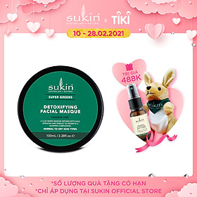 Mặt nạ đất sét thải độc Sukin Super Greens Detoxifying Facial Masque 100ml