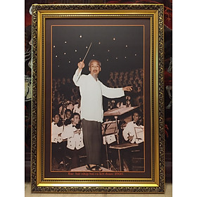 Mua Tranh Bác bắt nhịp bài ca kết đoàn - B14 (48x68cm)