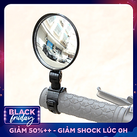 Bộ 2 Gương Chiếu Hậu Tròn Lớn Cho Xe Đạp Thể Thao Địa Hình Xoay 360 Độ Giúp Đạp Xe An Toàn - Hàng Chính Hãng