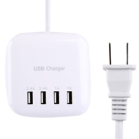 Bộ Sạc 4 Cổng USB Cầm Tay Đa Năng Cho Điện Thoại / Máy Tính Bảng