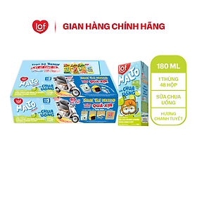 Thùng 48 hộp Sữa chua uống hương chanh tuyết LOF MALTO 180ml/hộp