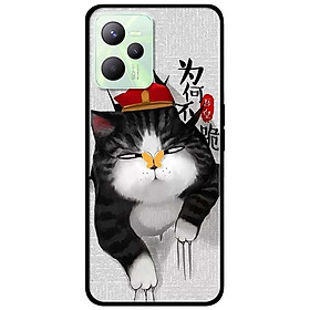 Ốp lưng dành cho Realme C35 mẫu Mèo Cào Nón Đỏ