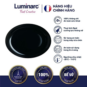 Mua Bộ 6 Đĩa Oval Thuỷ Tinh Luminarc Diwali Đen 33cm - LUDIP0866