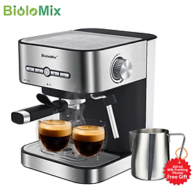 Mua Máy pha cà phê Espresso kết hợp tạo bọt sữa Cappuccino thương hiệu của mọi nhà BioloMix CM6866  ngăn chứa nước 1.5L  áp suất 20 bar- Hàng chính hãng