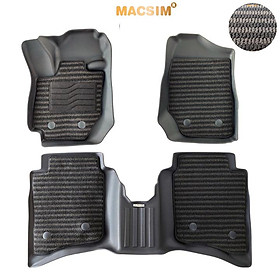 Thảm Lót Sàn 2 Lớp TPE Macsim Suzuki Jimny Chuẩn Form, Bền, Không Mùi (sd3 xám đen ct)