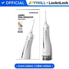 Máy tăm nước không dây LocknLock ENR166GRY - Hàng chính hãng, dung tích 300ml, 4 chế độ vệ sinh, pin xài 20 ngày - JoyMall