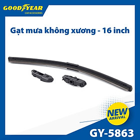 Gạt Mưa Không Xương GOODYEAR Chân Cài Đa Năng (Đầu A, B) Lắp Được Nhiều Dòng Xe Đặc Biệt - Nhập Khẩu Chính Hãng
