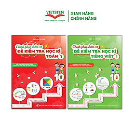 Combo 2 sách Chinh phục điểm 10 đề kiểm tra học kì Tiếng việt và Toán 1(KNTT)