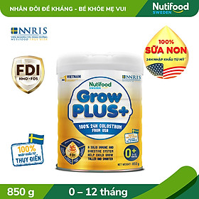 Sữa bột GrowPLUS+ Vàng - Sữa non tăng đề kháng 0-12 tháng Lon 850g