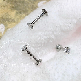 Khuyên môi đá trấu 13G thân xỏ khuyên piercing - XUÂN SHOP