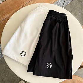 Quần short vải nữ thun cotton da cá unisex thể thao cao cấp ống rộng bigsize mặc nhà ngủ thời trang hàn quốc MẶT CƯỜI