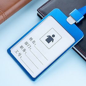 Dây đeo thẻ ID lanyard vỏ hợp kim kim loại đựng Kẹp thẻ tên thẻ tín dụng thẻ ngân hàng Legaxi