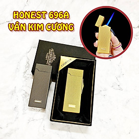 Mua Hộp quẹt bật lửa khè Honest 696A vân kim cương - (xài gas)