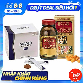 Combo Thực Phẩm Chức năng Kanehide Bio Nano Fucoidan Hộp 30 Gói và Tinh Chất Nghệ Mùa Xuân Nấm Agaricus Hộp 1300 Viên, Phòng Và Hỗ Trợ Điều Trị Ung Thư, Dạ Dày, Tá Tràng, Bao Tử, Các Bệnh Về Chuyển Hóa Như Tiểu Đường, Hồi Phục Sức Khỏe Nhanh Chóng.