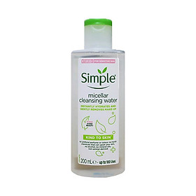 Tẩy trang Simple Kind To Skin Cleansing Water Micellar 200ml