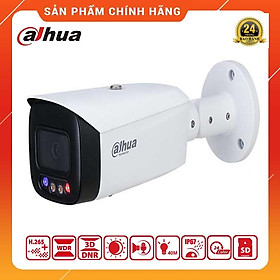 Camera IP thân trụ Dahua HFW3249T1P-AS-PV 2MP Full-color, tích hợp đèn, tích hợp mic và loa,IP67,SMD Plus - Hàng chính hãng