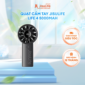 Mua Quạt cầm tay mini Jisulife Life 4 ABS 5 cấp độ gió 3600mAh/5000mAh - Sử dụng liên tục 12h - Hàng Chính hãng