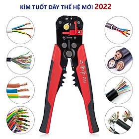 Kìm Tuốt Dây Điện Thế Hệ Mới 2022, Tự Động Cắt Dây Đa Năng Bấm Cos 0.2-6mm