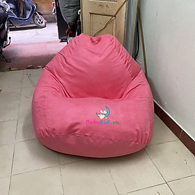 Mua COMBO 3 : Ghế lười + đôn gác+ gối vuông/ có xốp  dáng lê vải  Da lộn/kaki đơn màu  combo3 món cỡ S 60x90cm