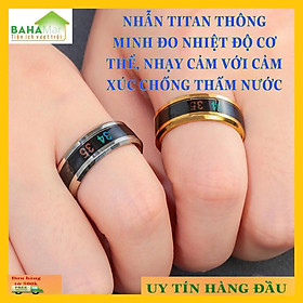 NHẪN TITAN THÔNG MINH ĐO NHIỆT ĐỘ CƠ THỂ, NHẠY CẢM VỚI CẢM XÚC CHỐNG THẤM NƯỚC "BAHAMAR" sử dụng tiêu chuẩn nhiệt băng