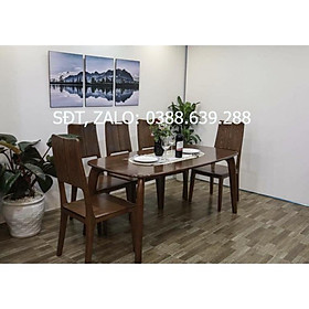 Hàng HOT GIÁ SỈ bàn ghế ăn gỗ sồi màu óc chó