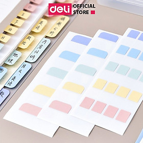 Hình ảnh Giấy phân trang nhiều màu pastel nhiều kích cỡ Deli - 28x25mm Deli - 21535 / 21536/ 21537