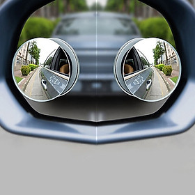 Bộ 2 Gương Cầu Lồi CAR365 Chính Hãng, Thiết Kế Tràn Viền Xoay 360 độ Gắn Cho Kính Gương Chiếu Hậu Tránh Điểm Mù Cho Xe Hơi, Xe Ô tô