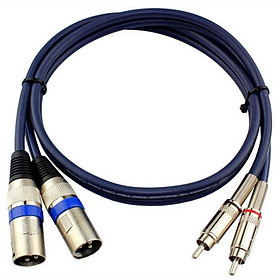 Đầu nối XLR Nam kép với Đầu nối RCA Nam kép Bộ chuyển đổi cáp âm thanh