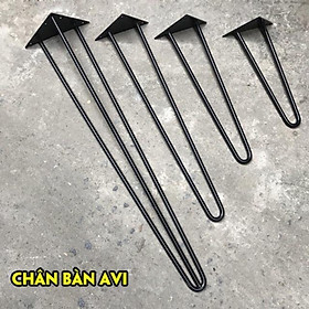 Mua Chân bàn hairpin cao 30cm (loại 2 thanh sắt) sơn tĩnh điện tặng kèm ốc vít