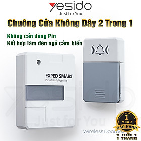 Mua Chuông cửa Không dây Không cần dùng pin Kết hợp làm Đèn ngủ cảm biến Mua 1 lần dùng mãi mãi Hàng Chính Hãng