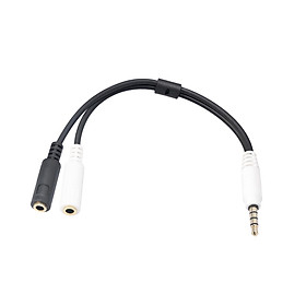 Universal Headset Splitter Cable Durable for PC Audio Players Laptop