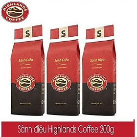 BÁO GIÁ Cà Phê Sành Điệu Highland | Shopee Lazada Sendo Tiki mới nhất 44 Combo 3 gói Cà phê rang xay Sành điệu Highlands Coffee 200g