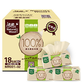 Jie Cui (C & S) pumping natural wood smooth skin-friendly 3 layer 120 pumping tissue paper * 16 bags (L large fuselage sales low-white paper towels)