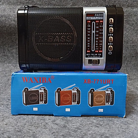 Đài LOA EXTRA BASS CÓ ĐÈN PIN LED, USB NGHE NHẠC THẺ NHỚ WAXIBA XB-771URT RADIO AM FM SW THEO KÈM PIN SẠC - Giao màu ngẫu nhiên - HÀNG CHÍNH HÃNG