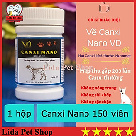 Canxi Nano dành cho chó mèo hộp 150 viên hạ bàn, yếu chân
