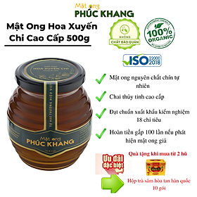 Mật ong cao cấp xuất khẩu Hoa Xuyến Chi Phúc Khang Hũ (500g) - Hàng Chính Hãng - Mật ong sạch, mật ong cao cấp đạt tiêu chuẩn xuất khẩu - Bồi bổ cơ thể, tăng sức đề kháng
