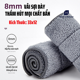 Miếng Giẻ Lau Nhà Vải Microfiber Cao Cấp - Bông Lau Thay Thế Cây Lau Nhà Thông Minh Tự Vắt Tiện Lợi - Giẻ Lau Nhà Kích Thước 33x12cm Hình Chữ Nhật Cao Cấp