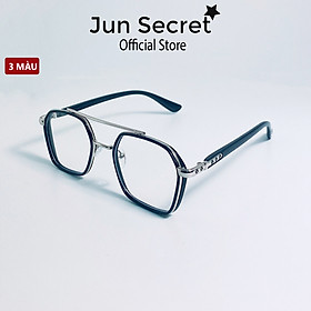 Mắt kính thời trang cao cấp Jun Secret gọng nhựa kiểu kính hình lục giác độc lạ dành cho nam và nữ JS6029