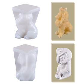2x Silicone 3D Candle Mold Halloween Soap Wax Resin Moulds Decor