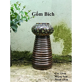 Mua Bình Hoa Lọ Hoa Men Mộc Dáng Búp Bê Cao 33cm - Gốm Sứ Bát Tràng